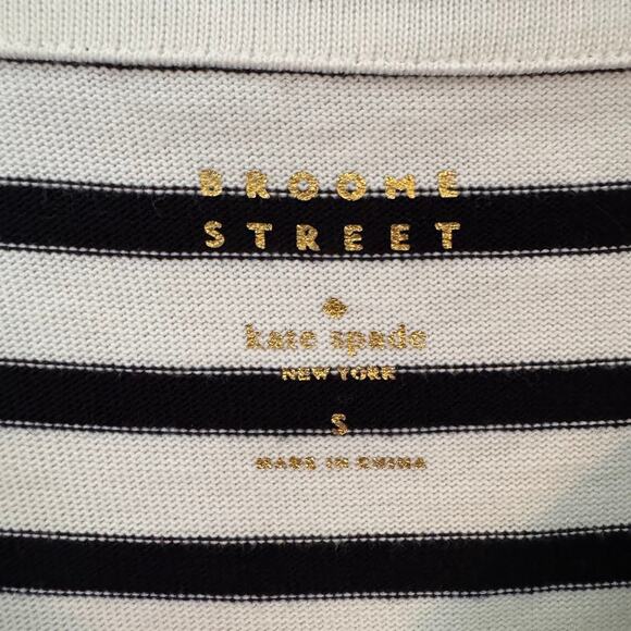 Kate Spade New York Broome Street Dot Eyelet Stripe Dress Size Small - Picture 3 of 6